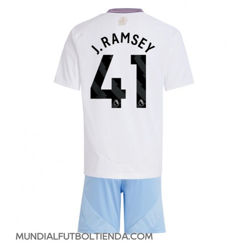 Camiseta Aston Villa Jacob Ramsey #41 Segunda Equipación Replica 2024-25 para niños mangas cortas (+ Pantalones cortos)